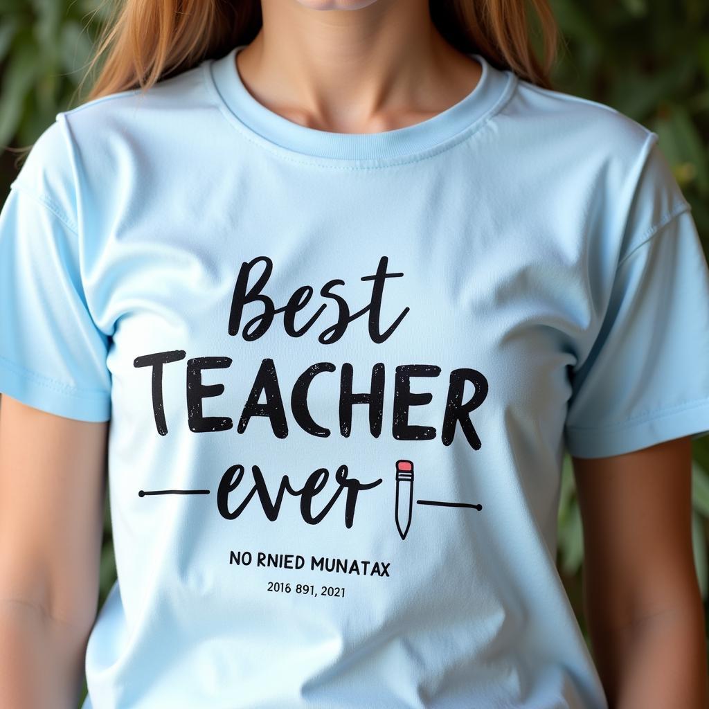 Personalized "Best Teacher Ever" T-shirt