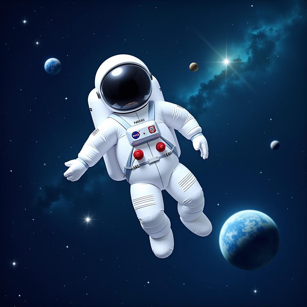 Inflatable Astronaut Floating in Space