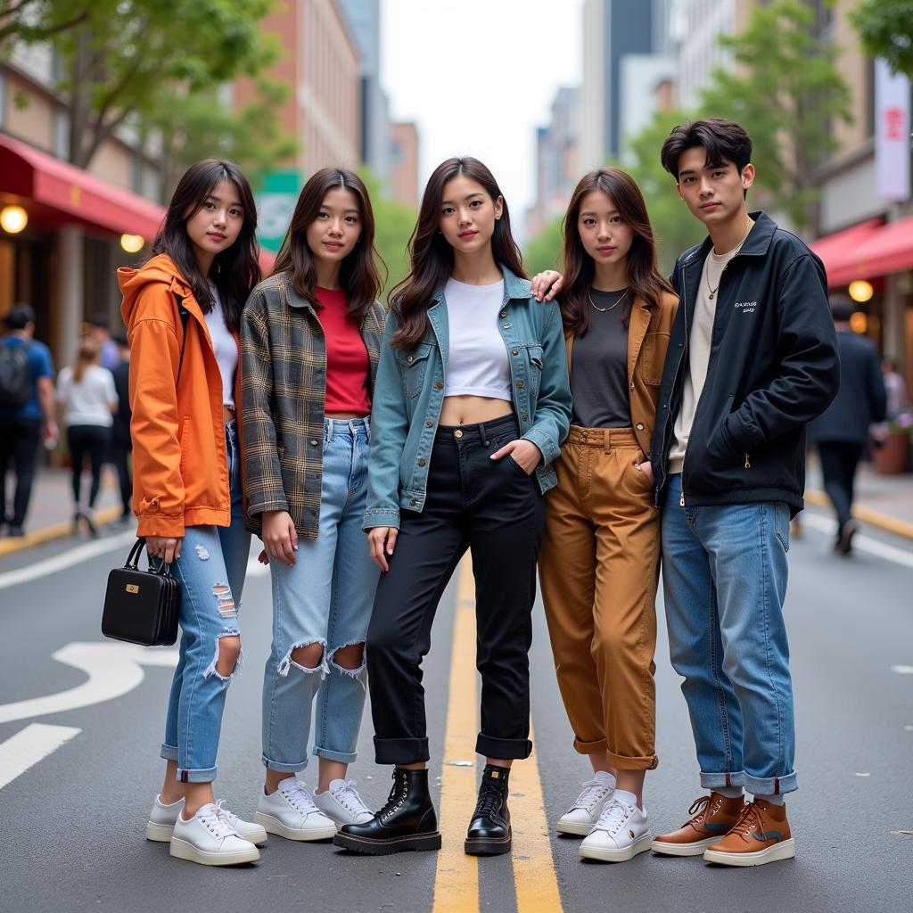 Giới trẻ diện phong cách Asian street clothing năng động