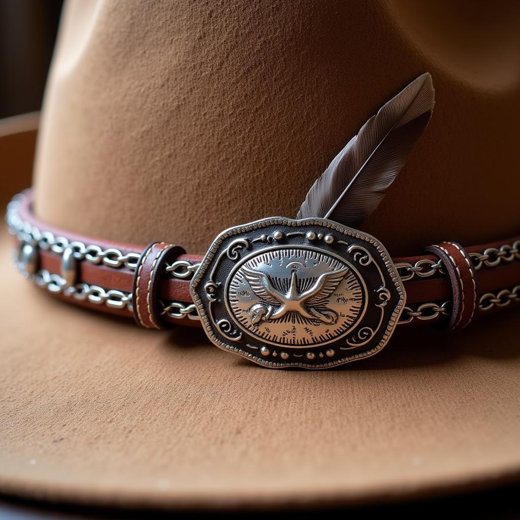 Accessories for a cowboy hat