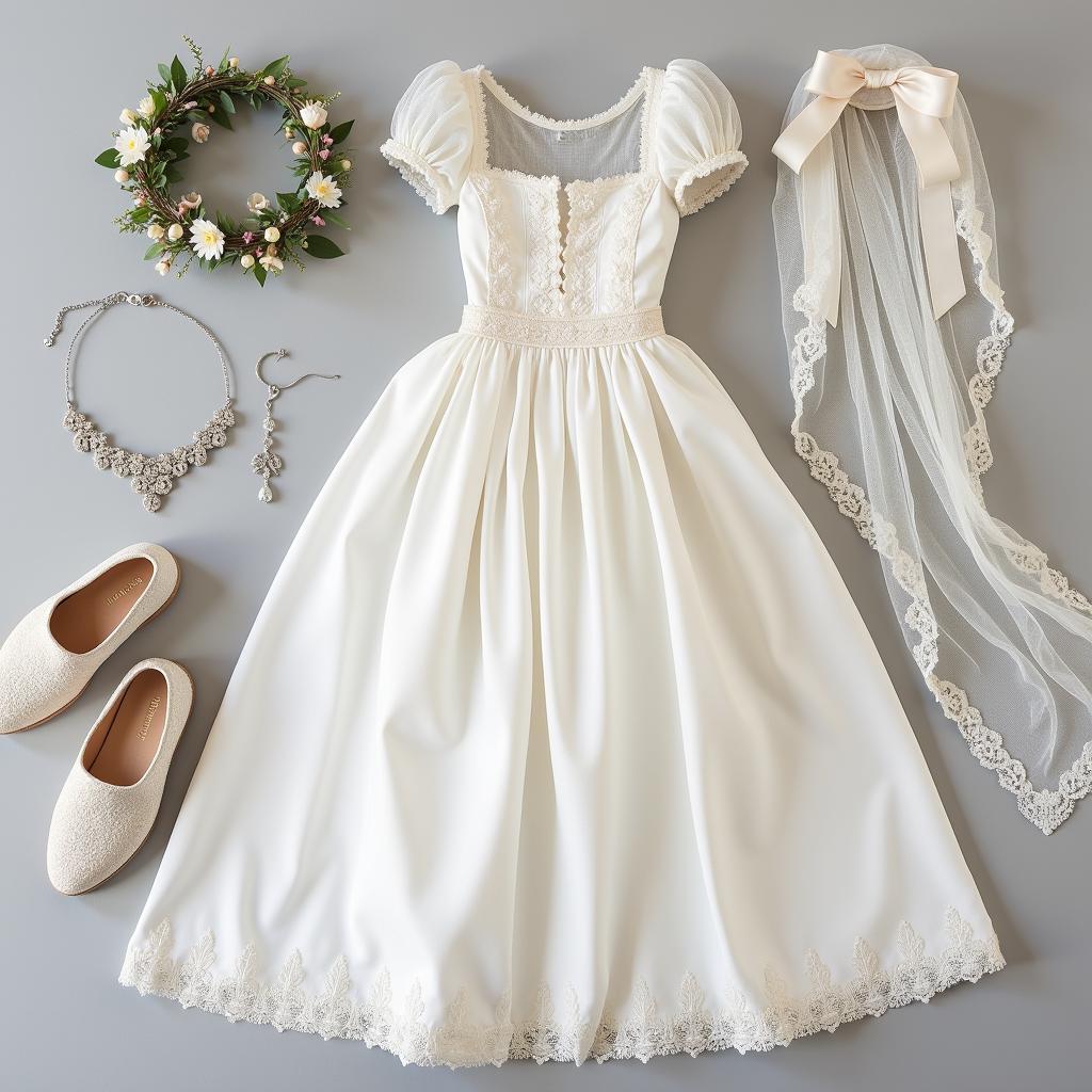 Accessories for a Medieval White Wedding Dress