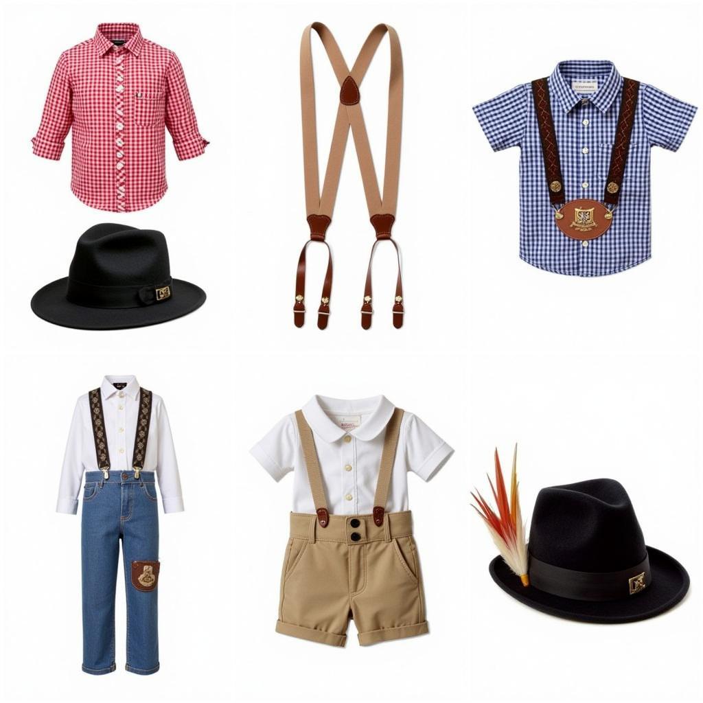 Phụ kiện đi kèm quần lederhosen cho bé