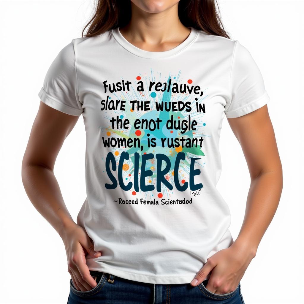 Women in Science T-shirt with inspirational quote