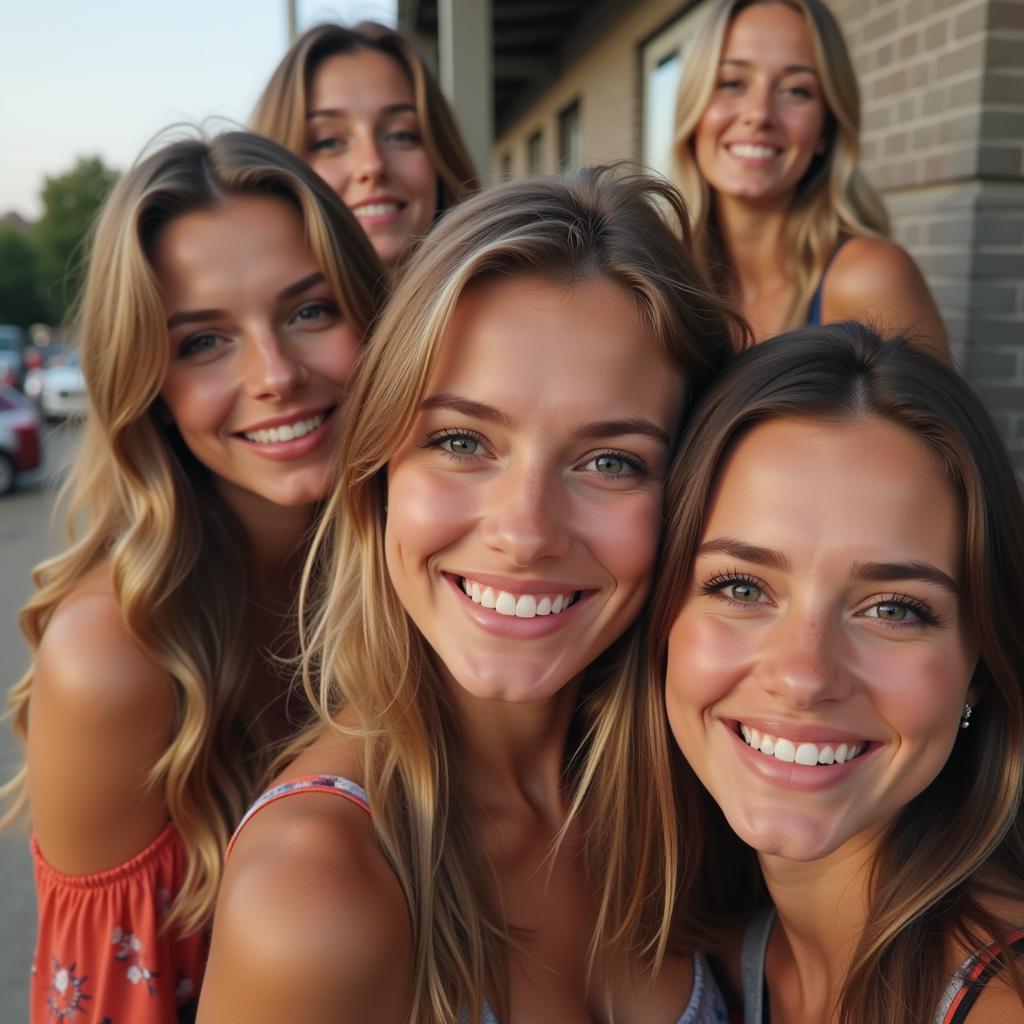 Beautiful Ukrainian women smiling brightly