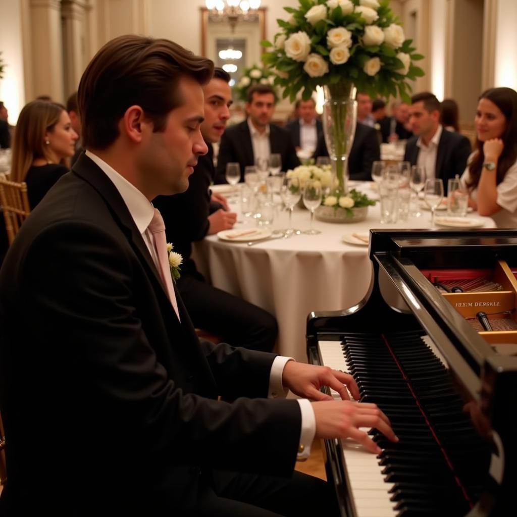 Pianist performing at a wedding in Bristol