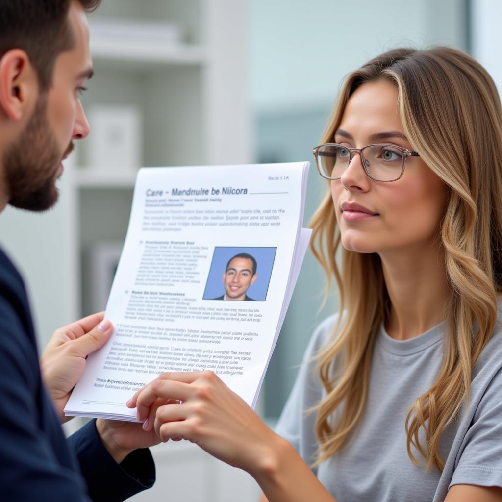 Patient Receiving Post-Operative LASIK Care