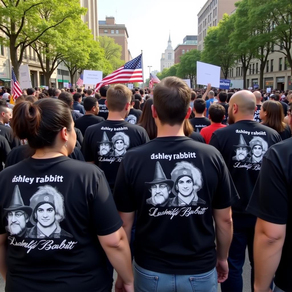 Protesters Wearing Ashley Babbitt Shirts