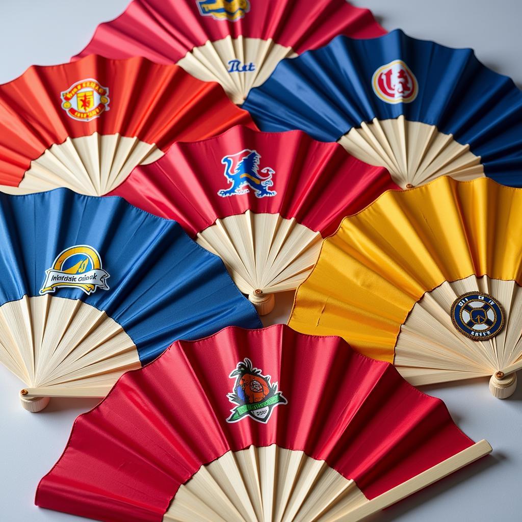 Silk Japanese Fans for Football Team