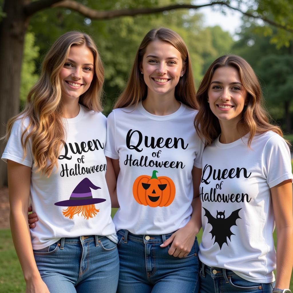 Matching Queen of Halloween Shirts for Groups