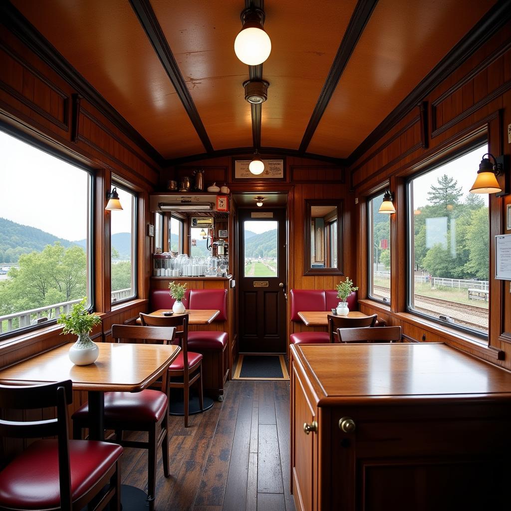 Railway Carriage Transformed into a Cafe