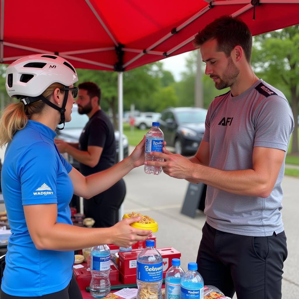 Aid station at the Red Poppy Ride