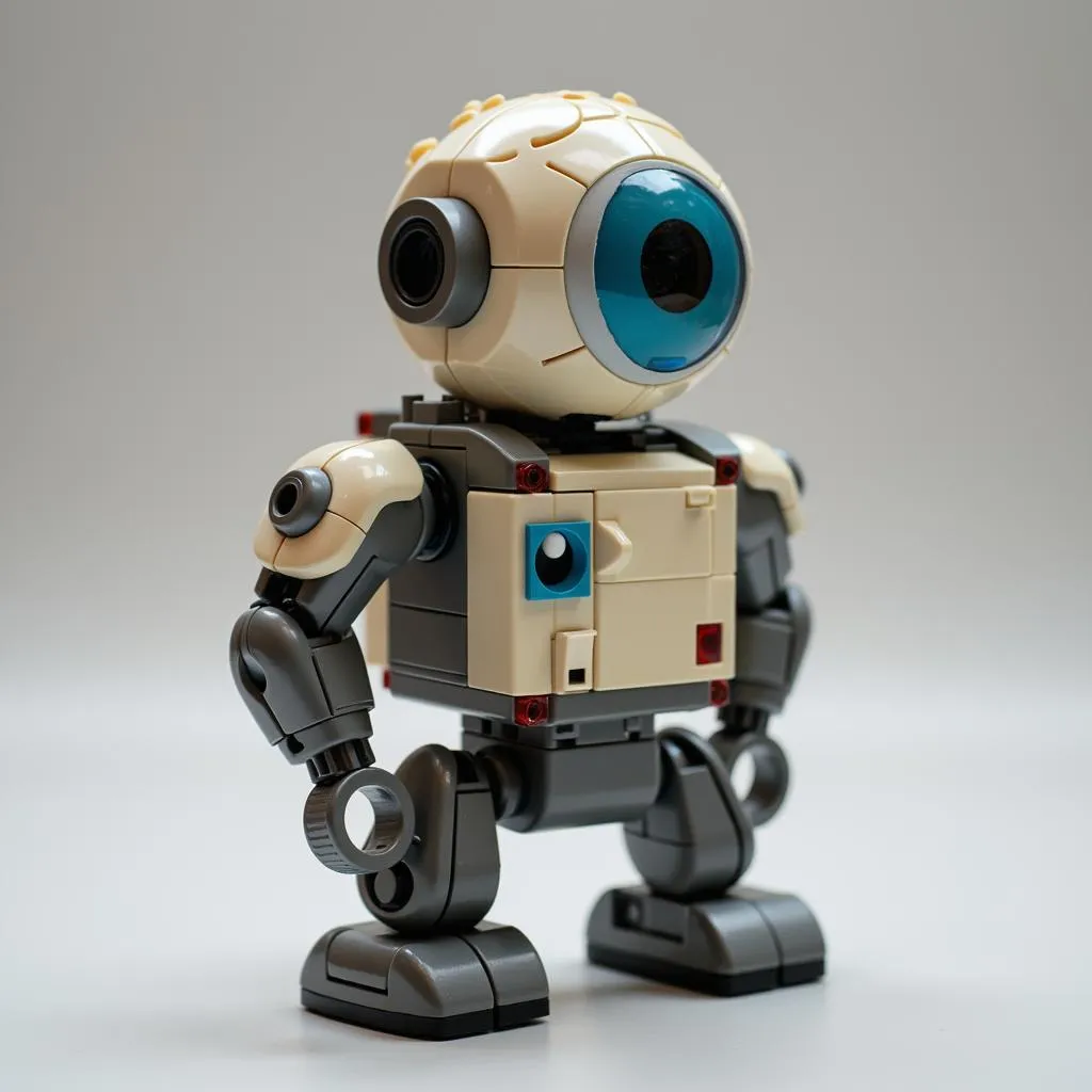 Robot Lego với đầu là mắt tròn