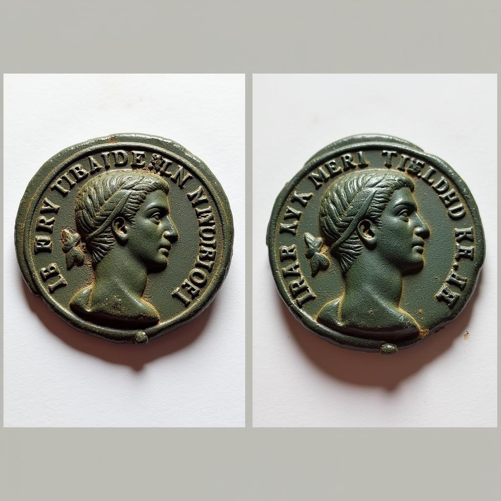 Roman Coin Cleaning Process: Before and After