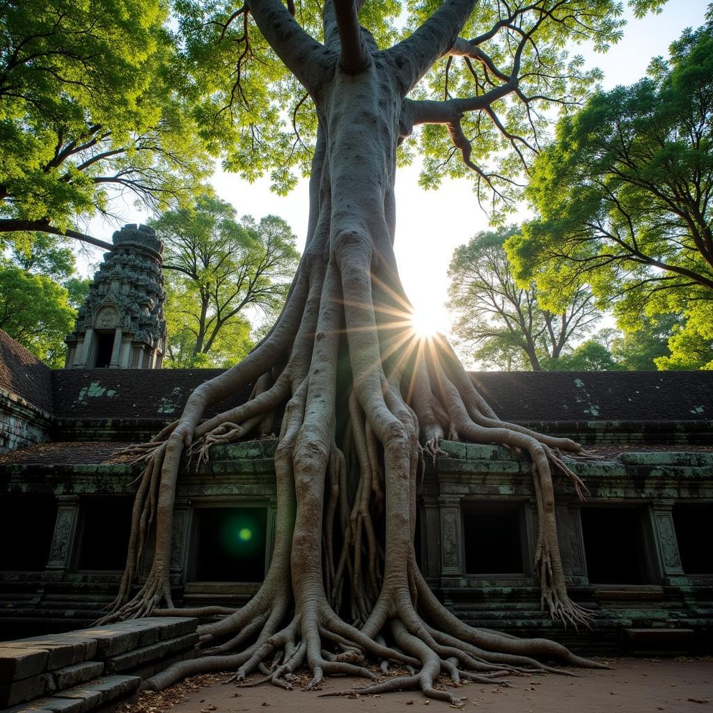 Ancient tree roots at Angkor