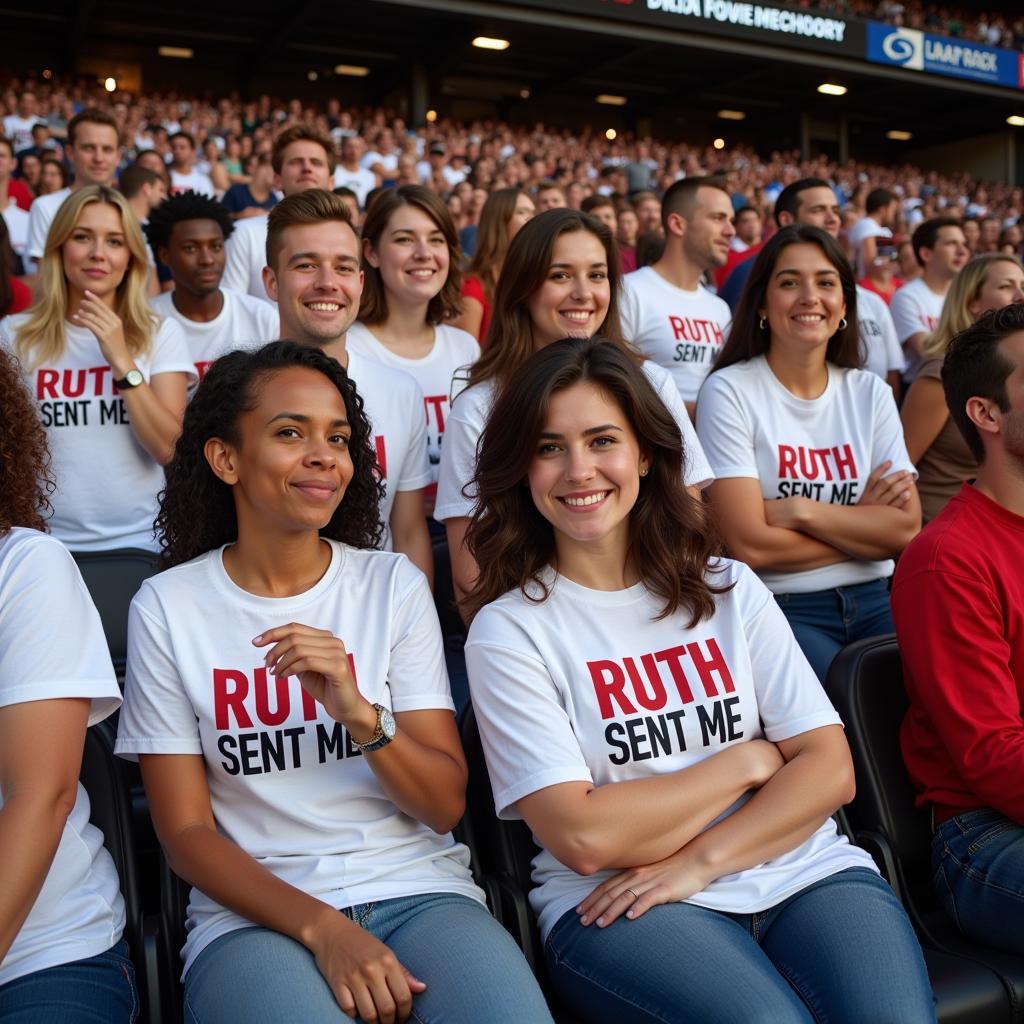 Fans wearing Ruth Sent Me t-shirts