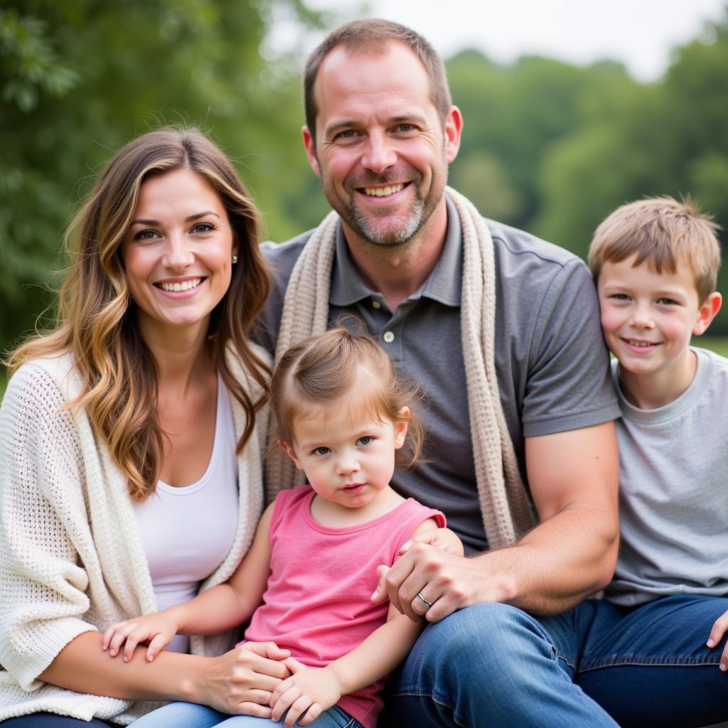 Sarah DeSantis enjoying family time with her husband and children