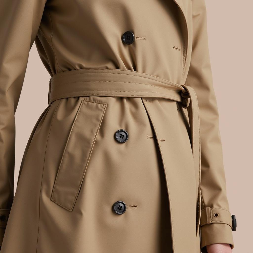 Chi tiết Áo Trench Coat Sherlock Holmes: Cổ Áo và Thắt Lưng