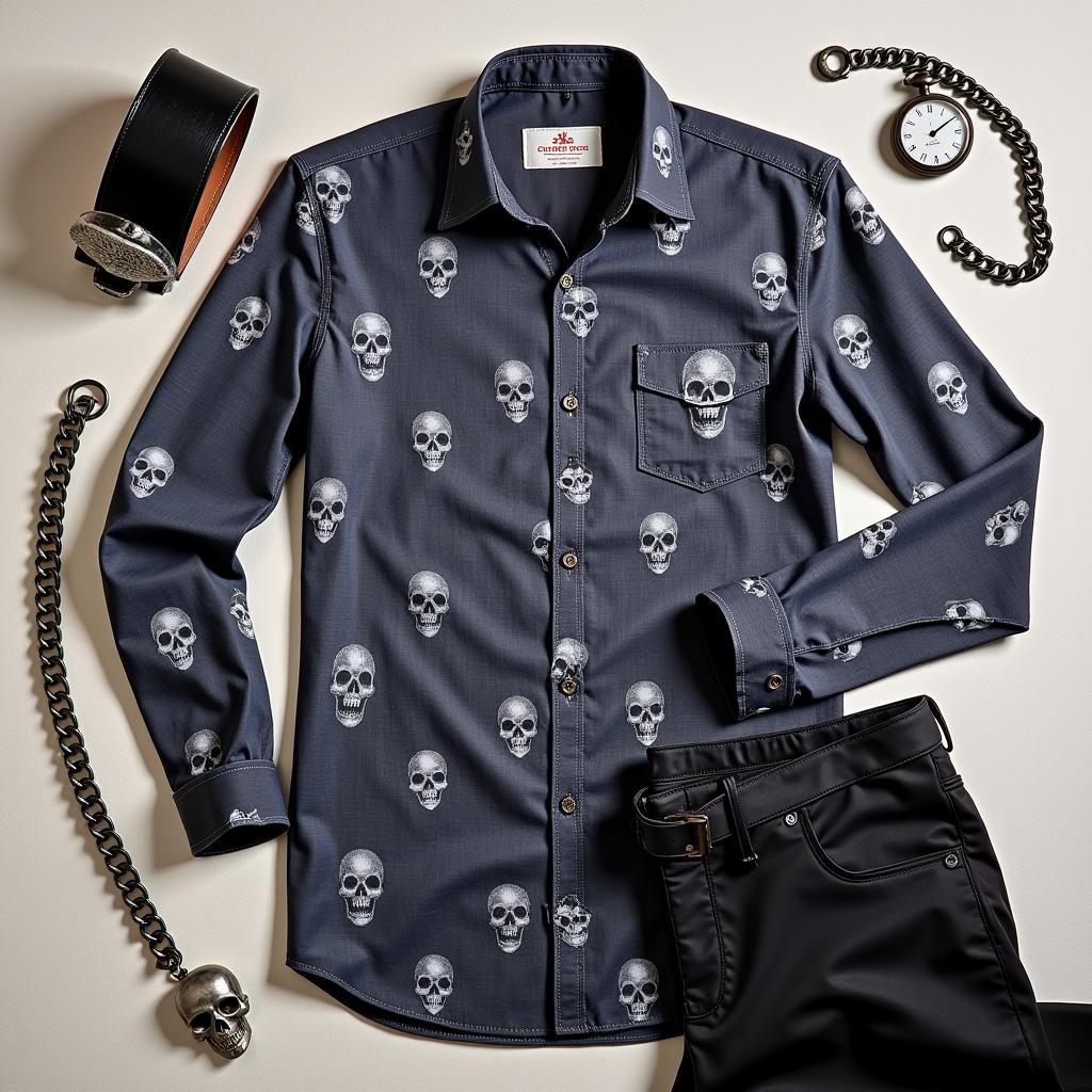 Men's Skull Dress Shirt Accessories