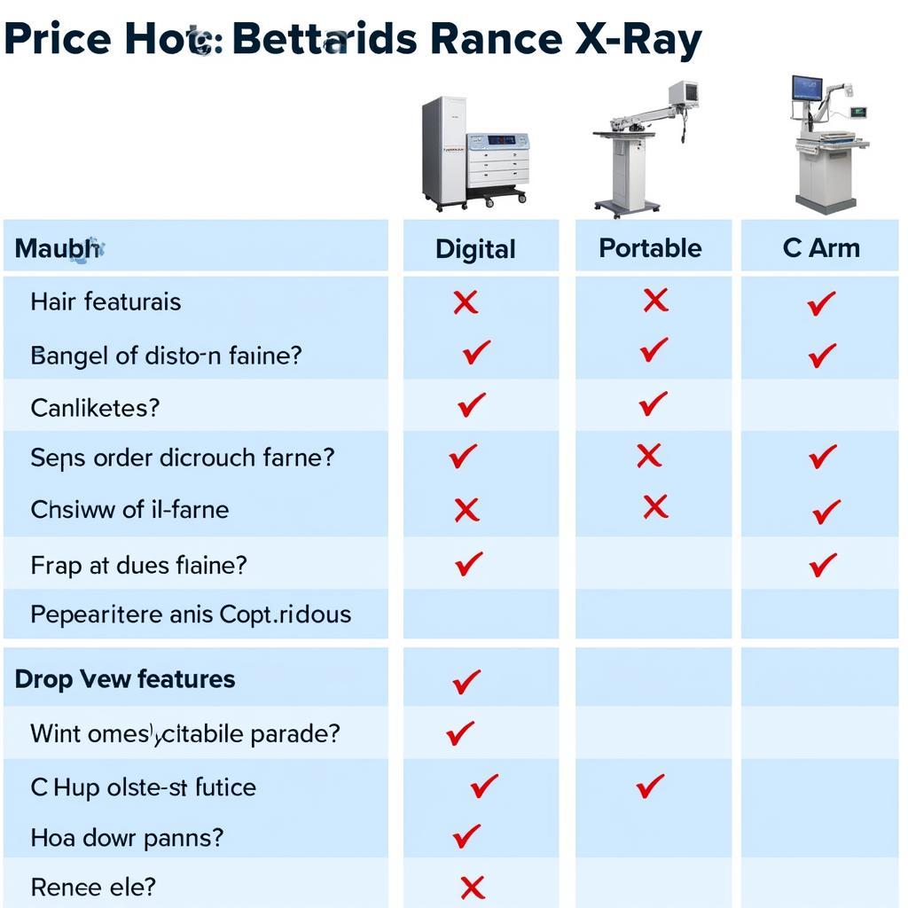 comparing x-ray machine prices