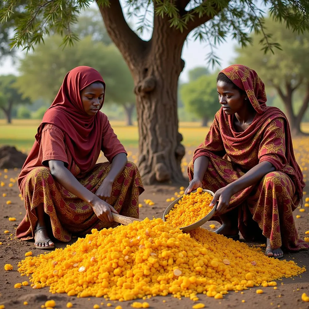 Phụ nữ Somalia thu hoạch nhựa cây nhũ hương