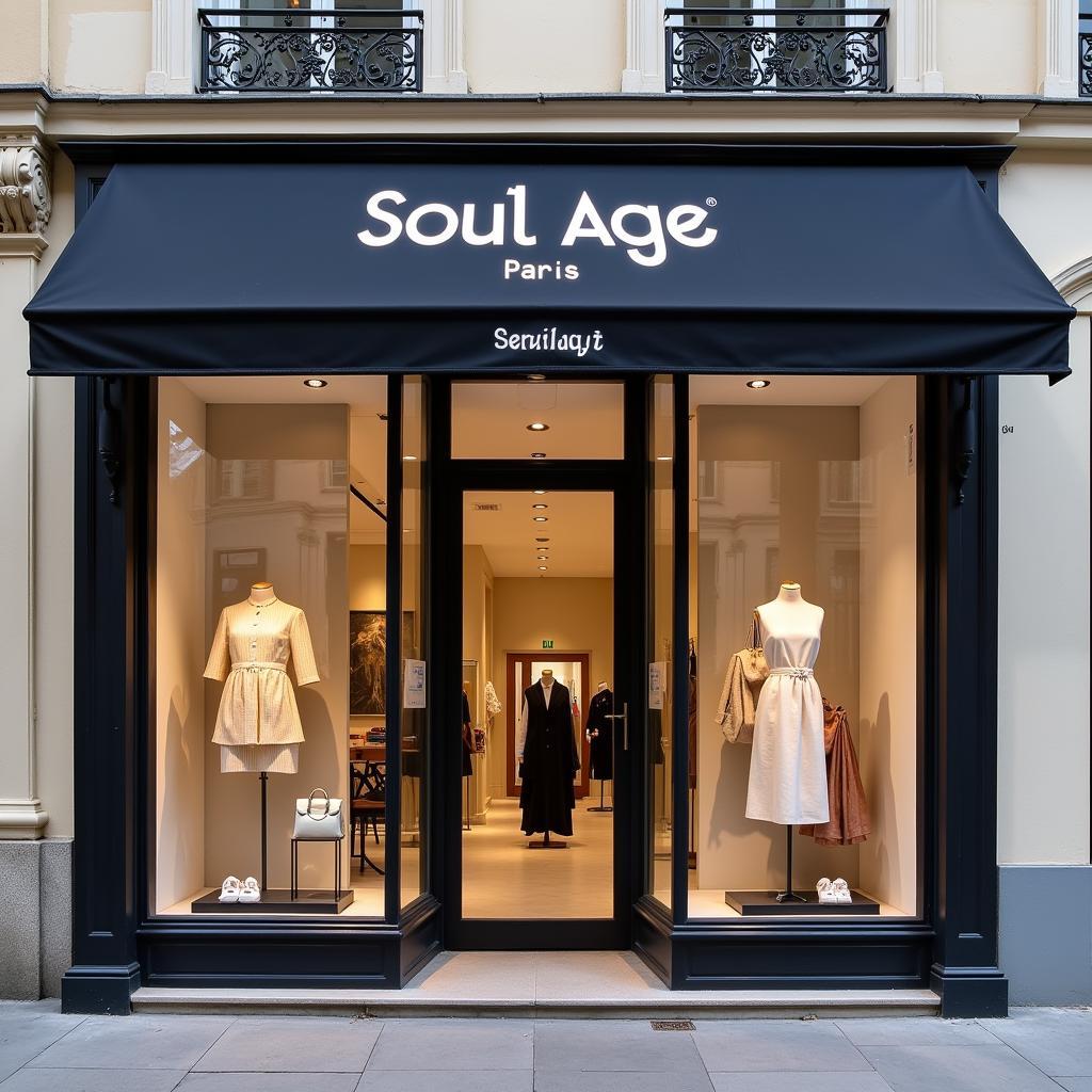 Mặt tiền cửa hàng Soul Age Paris