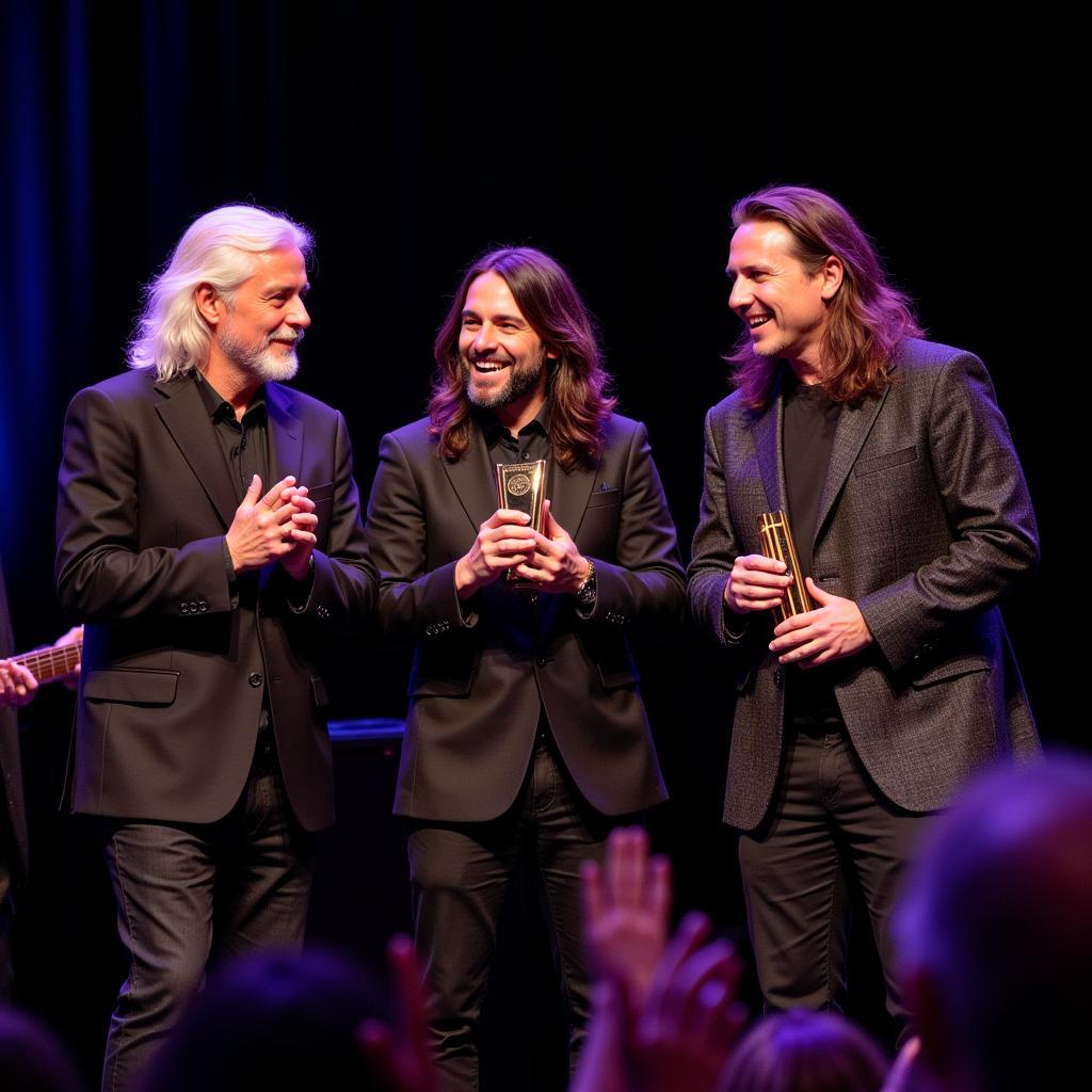 Space Gods Receiving an Award on Stage