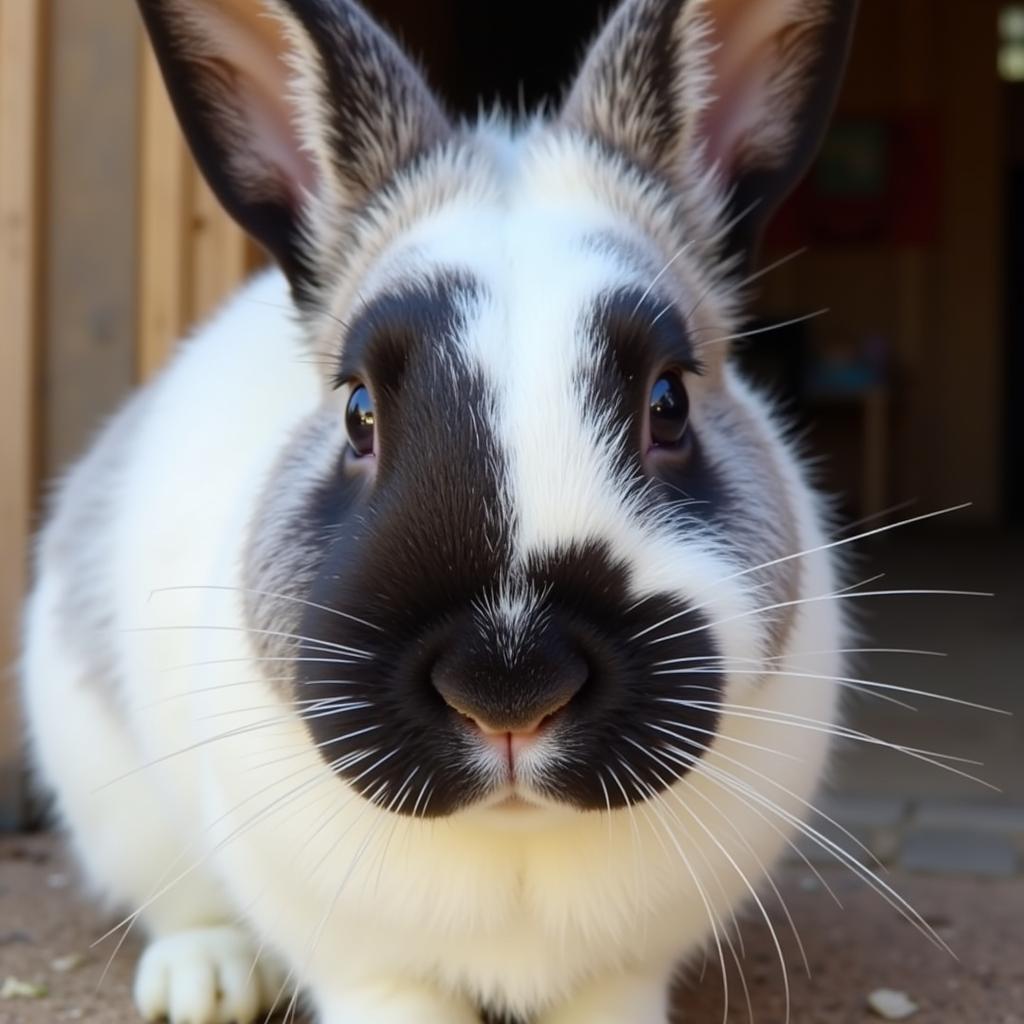 Staffordshire rabbit close-up