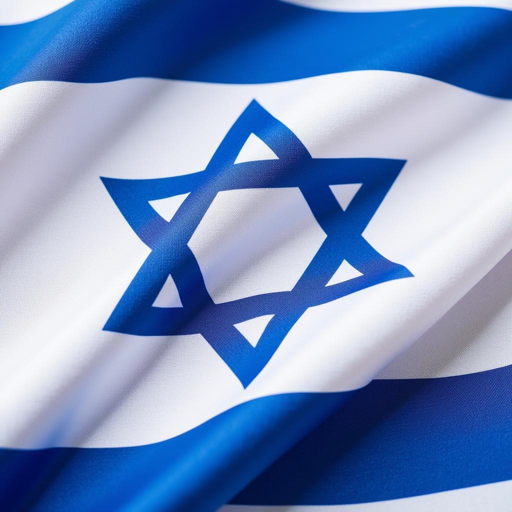 Star of David and Blue Stripes on Israeli Flag