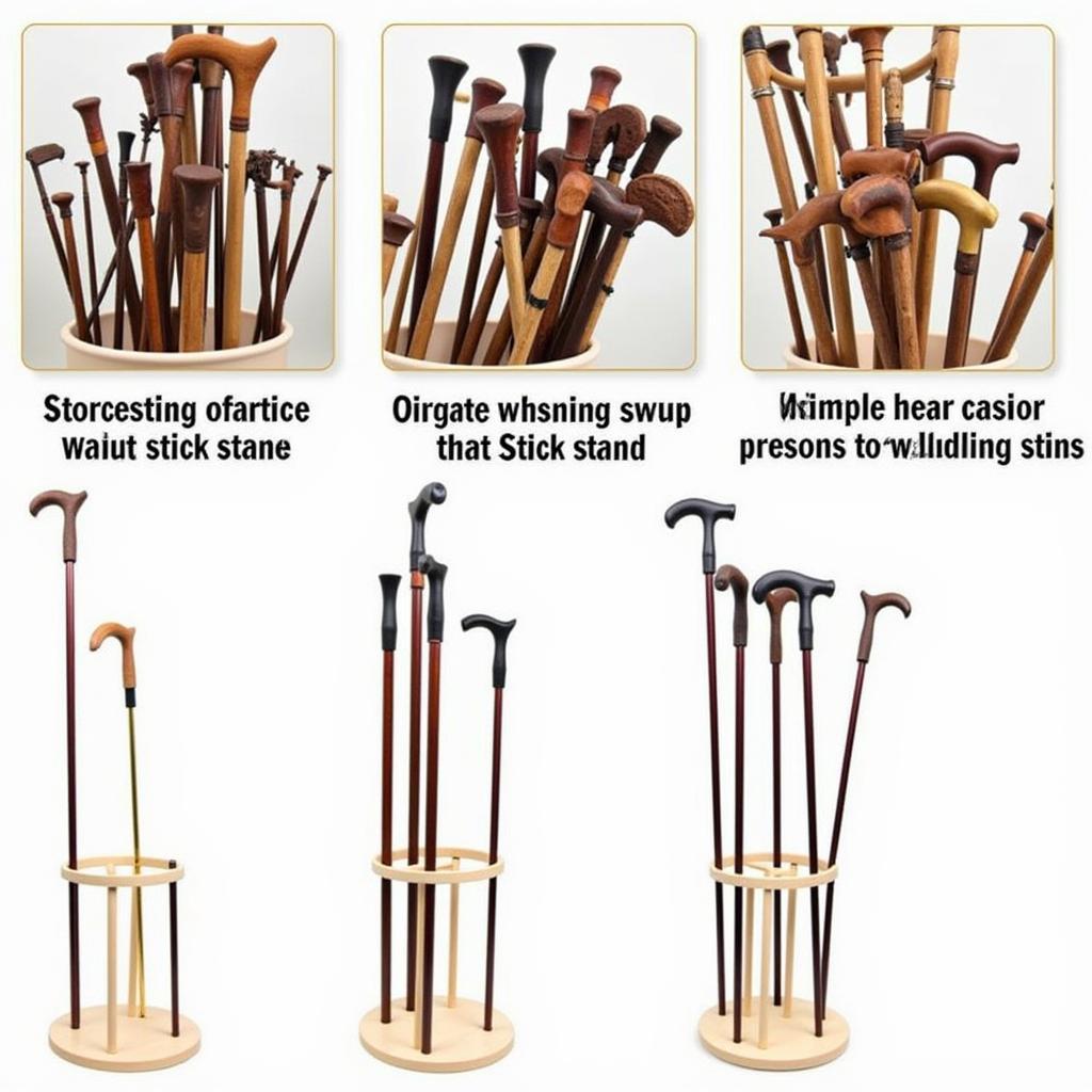 Using walking stick stands effectively