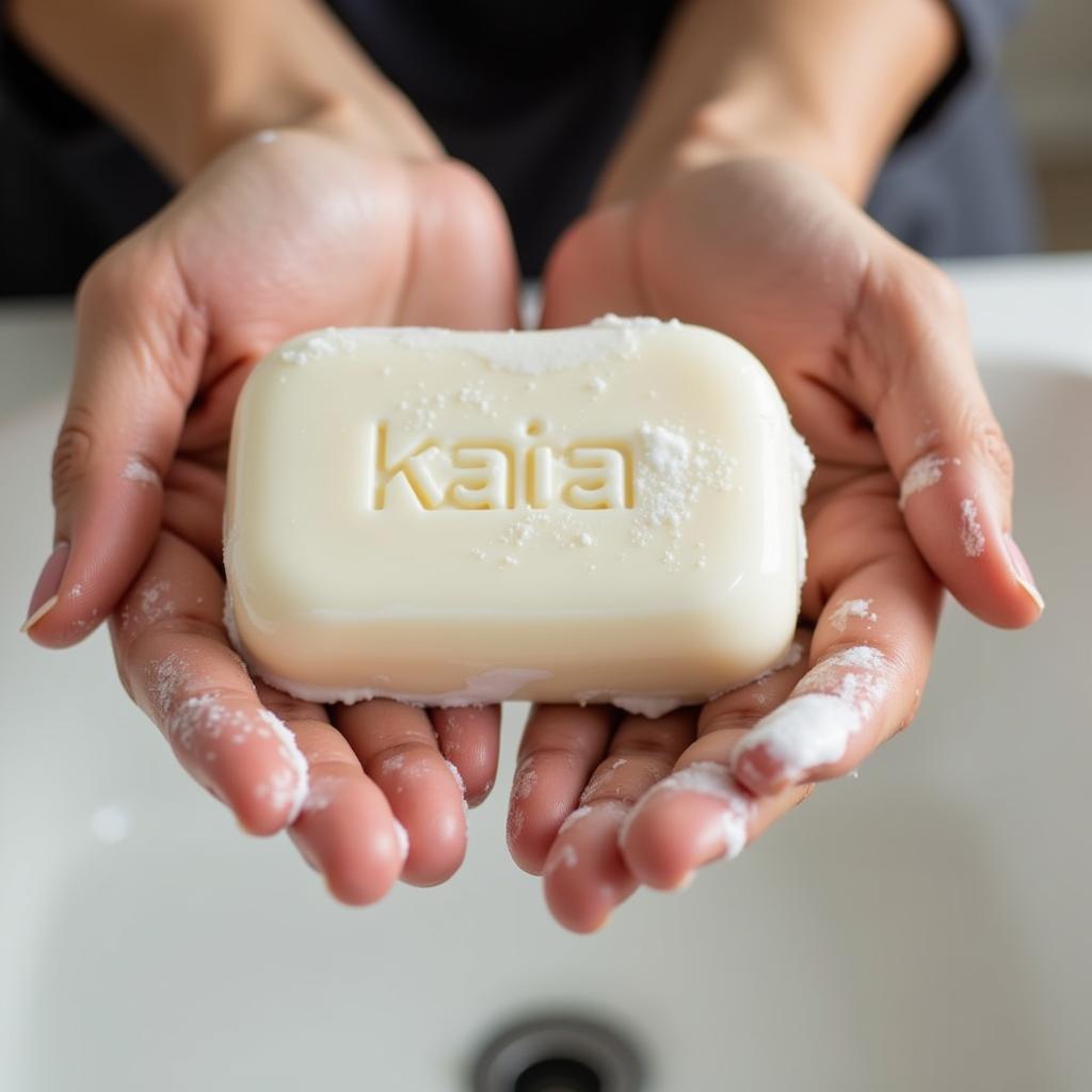 Sử dụng xà phòng Kaia Soap