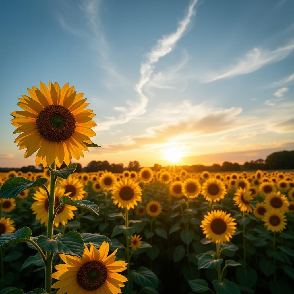 Sunflower Heliotropism