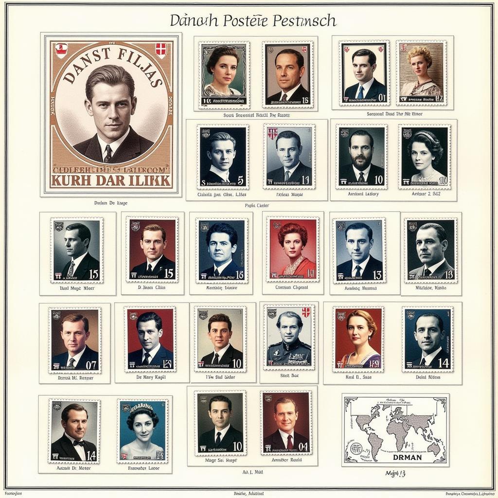 Danish Stamps Featuring Royal Figures