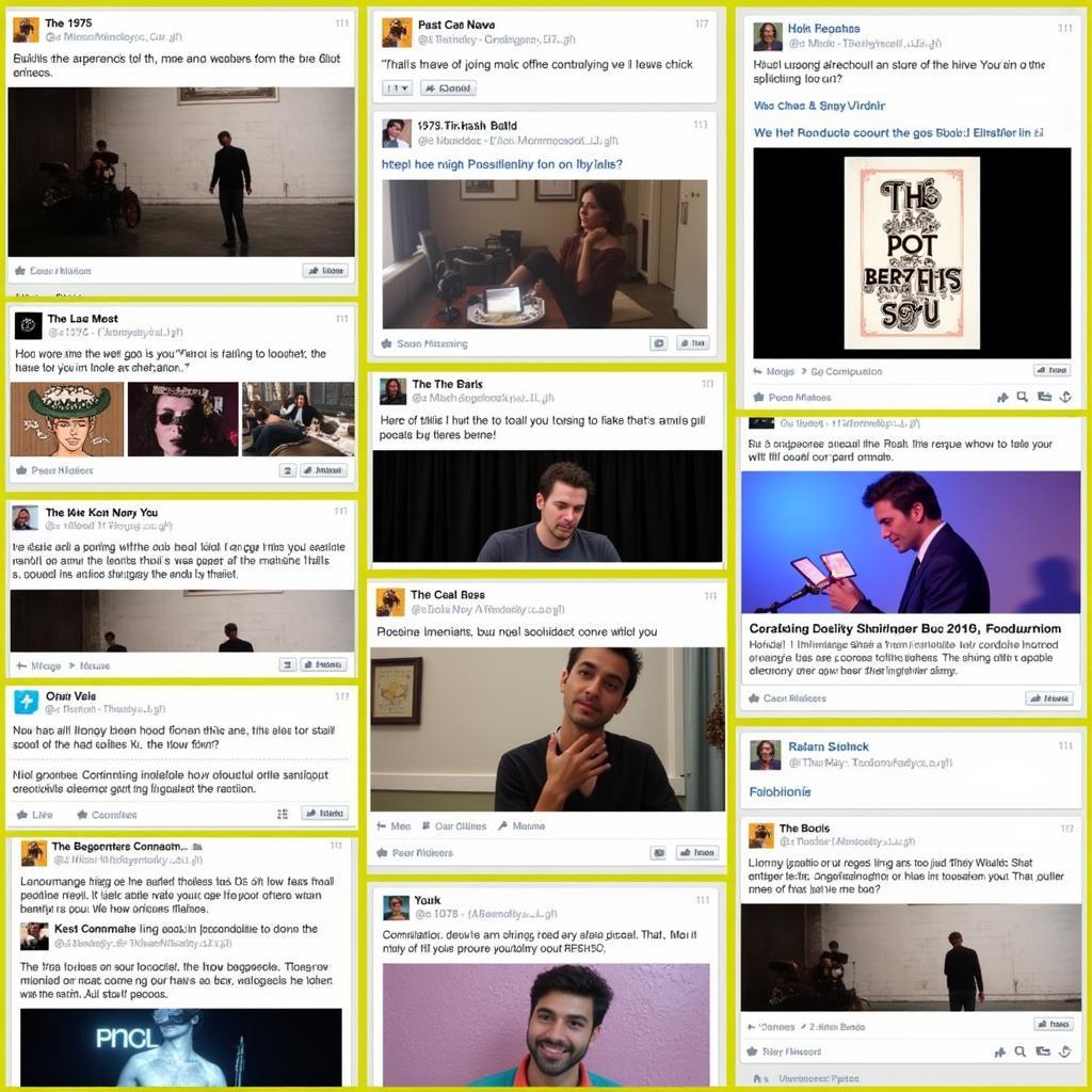 A collage of various posts from The 1975 Tumblr, showcasing the diverse content shared within the community