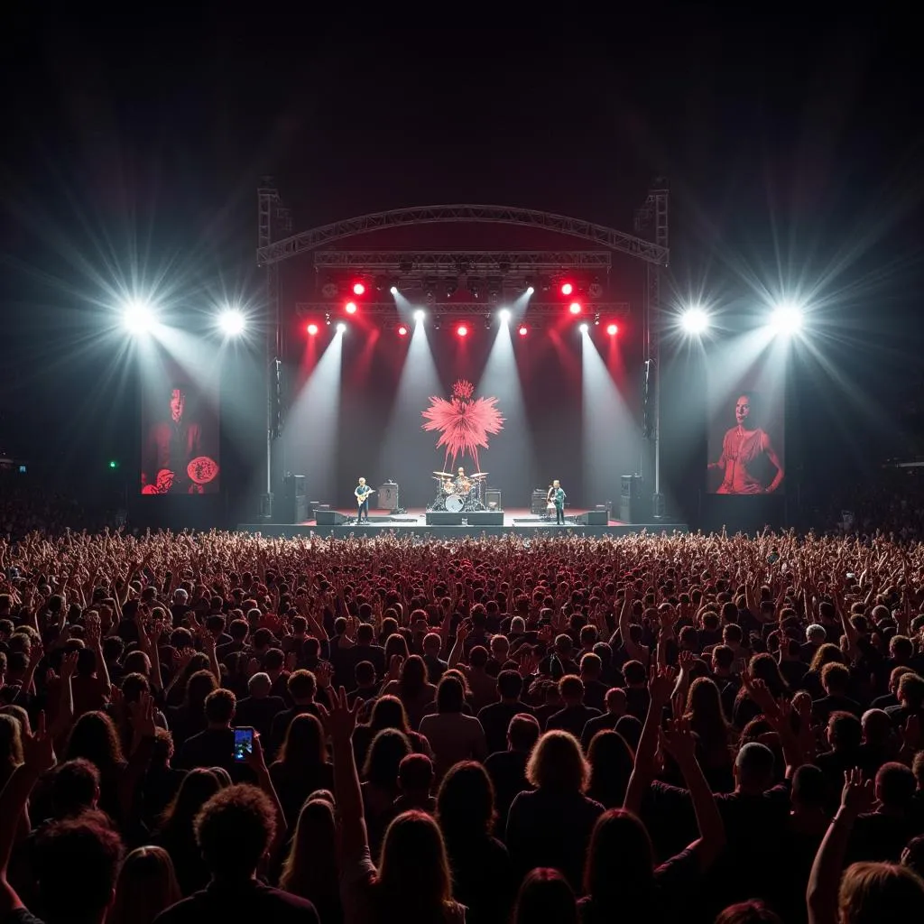 The Strokes delivering a captivating performance on stage