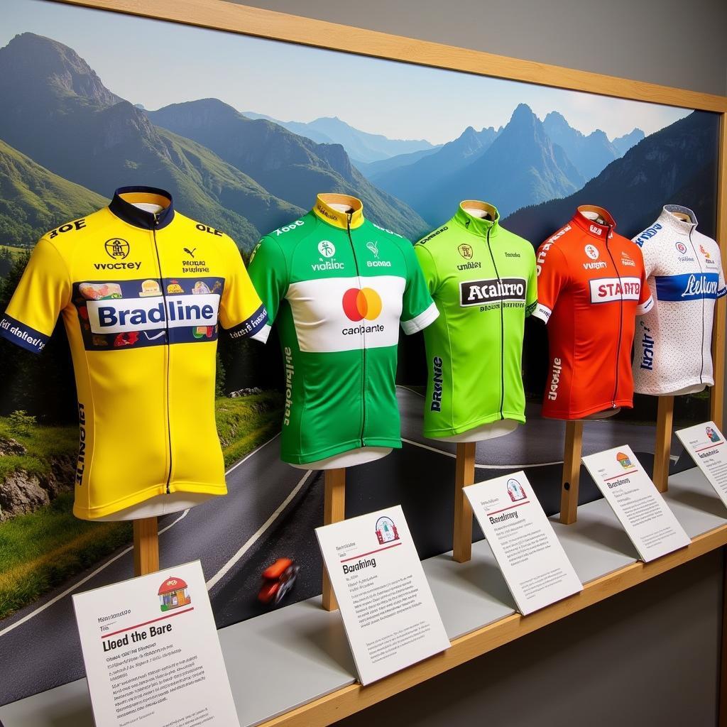 A Collection of Different Tour de France Jerseys