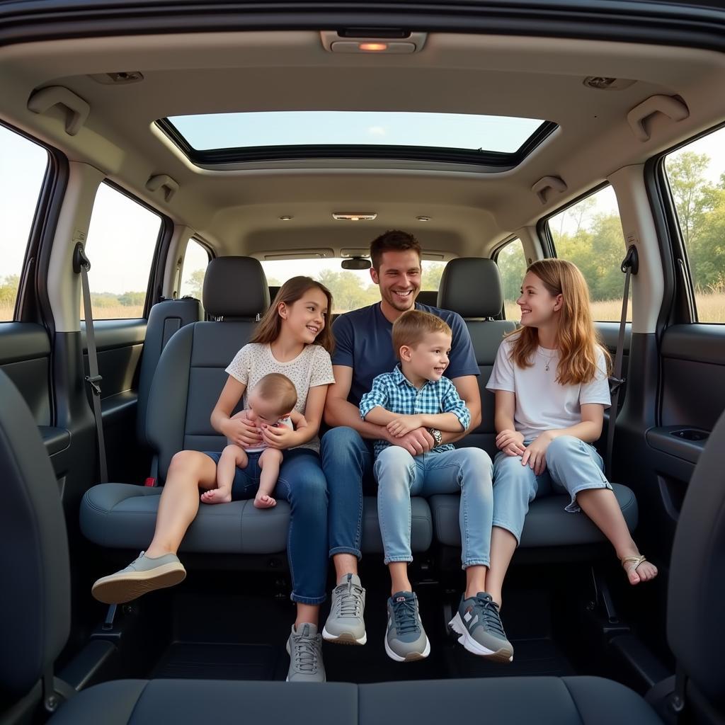 Spacious interior of the Toyota Rush