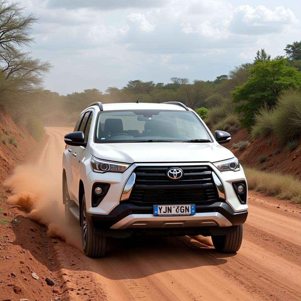 Toyota Rush driving on a Kenyan road