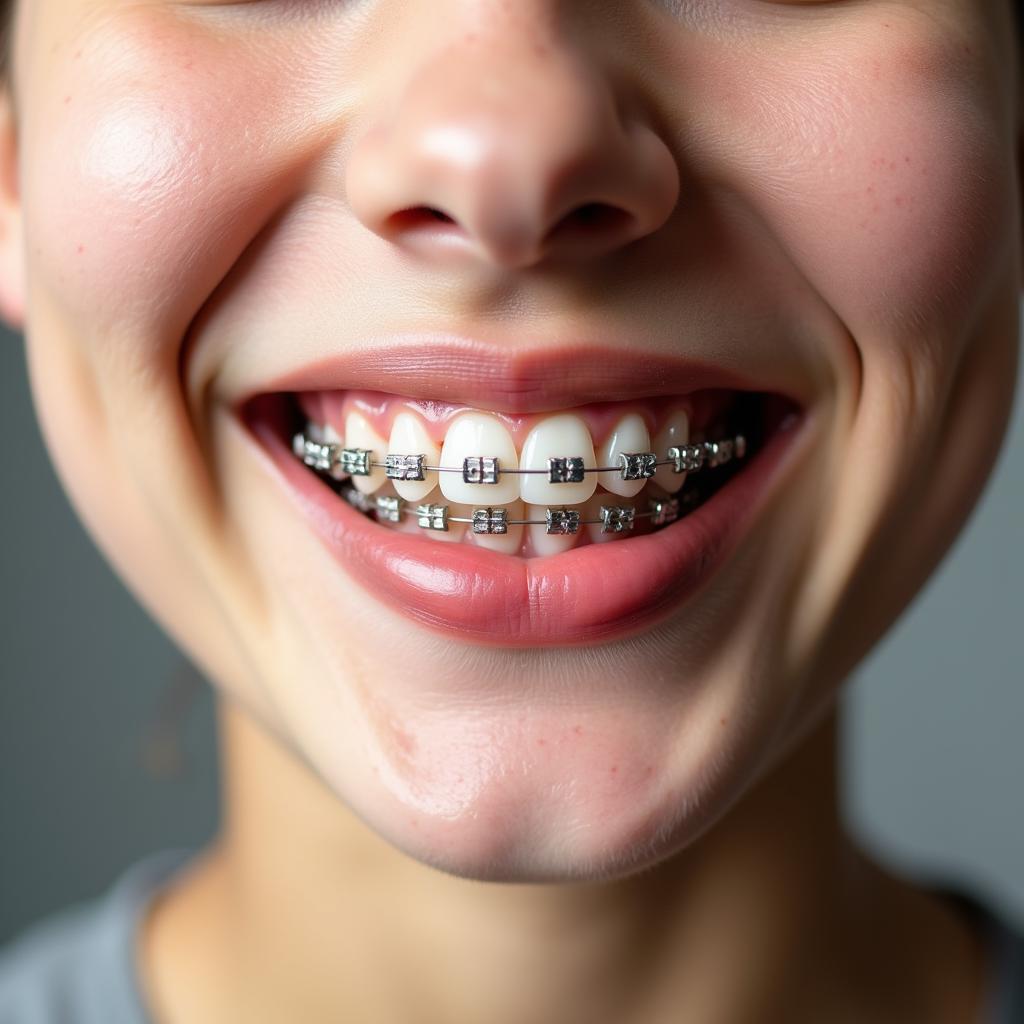 Traditional Metal Braces for Teeth Straightening