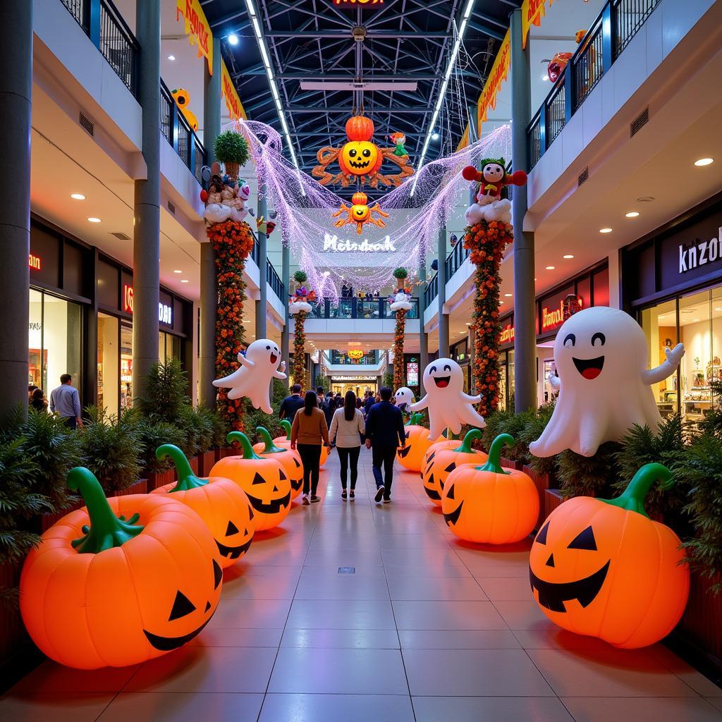 Trang trí Halloween tại một trung tâm thương mại ở Việt Nam