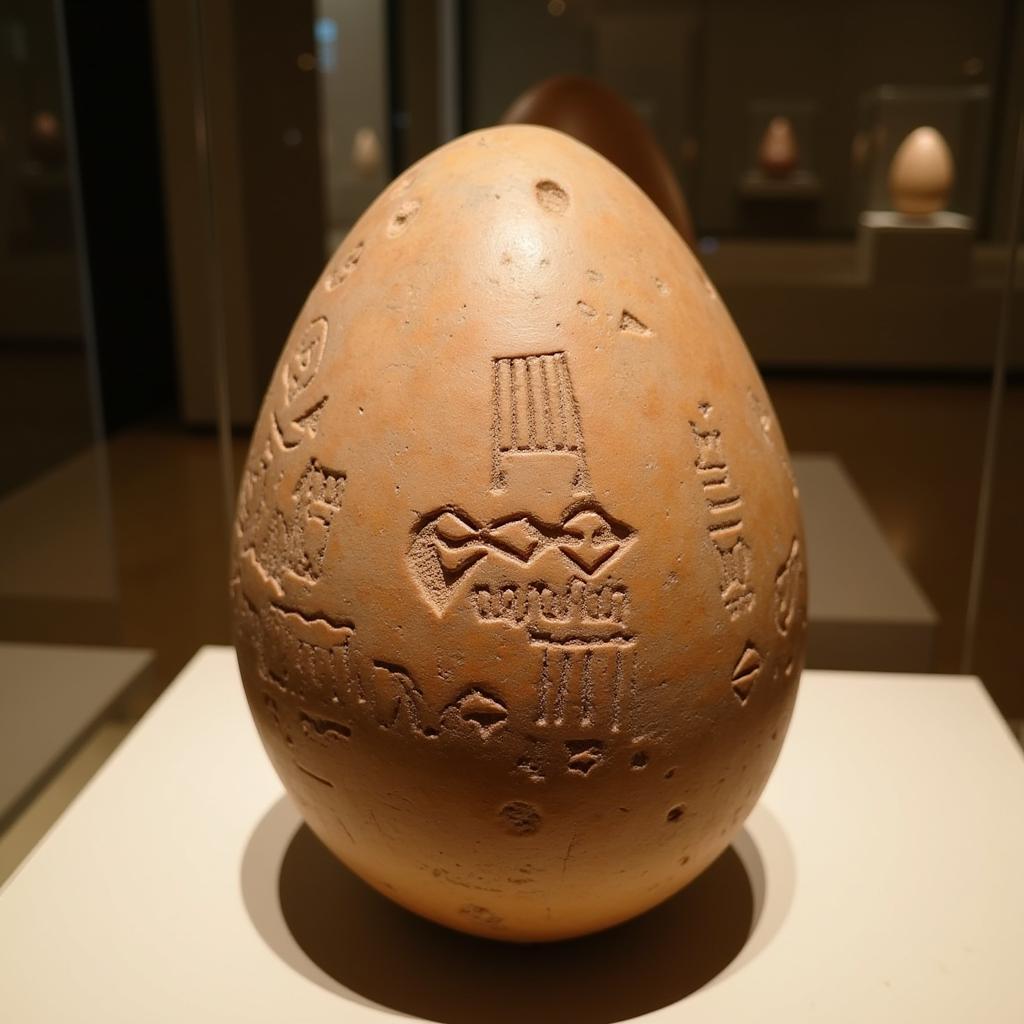 Ancient Ostrich Egg Decoration