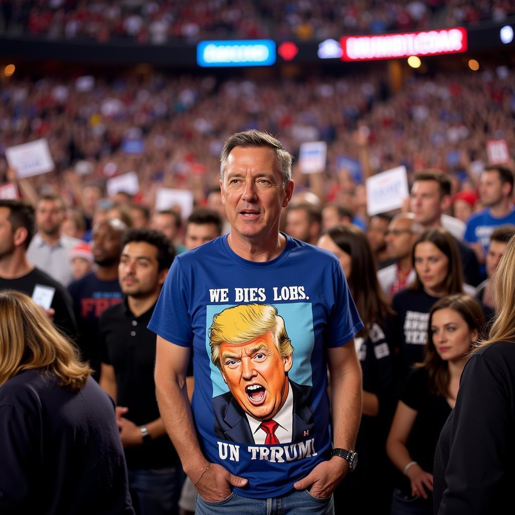 Trump Supporter Wearing a Vintage T-shirt