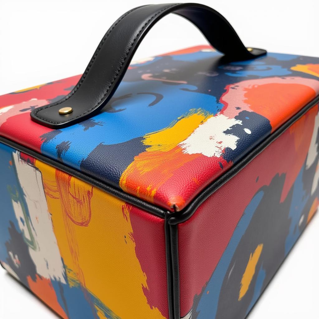 Unique art handbag with a painting style design