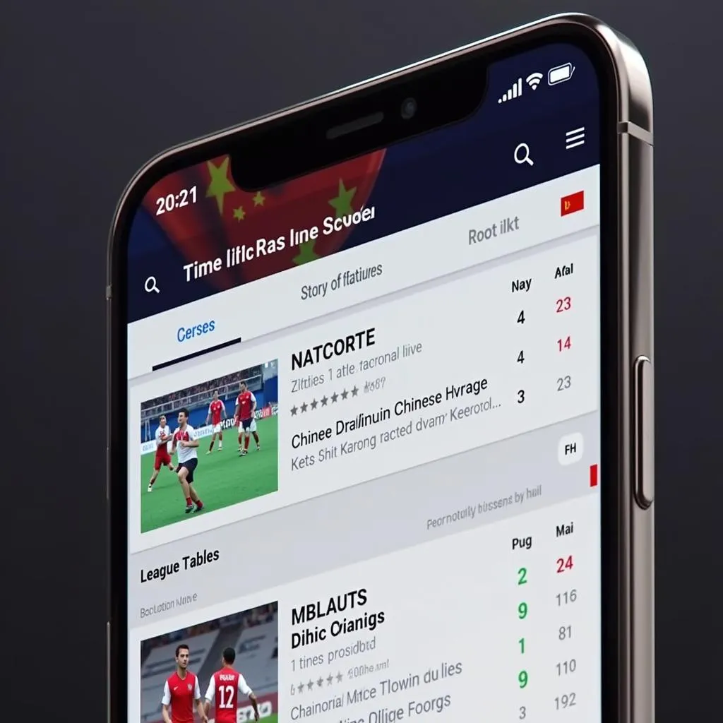 Ứng Dụng Theo Dõi Kết Quả Bóng Đá Trung Quốc