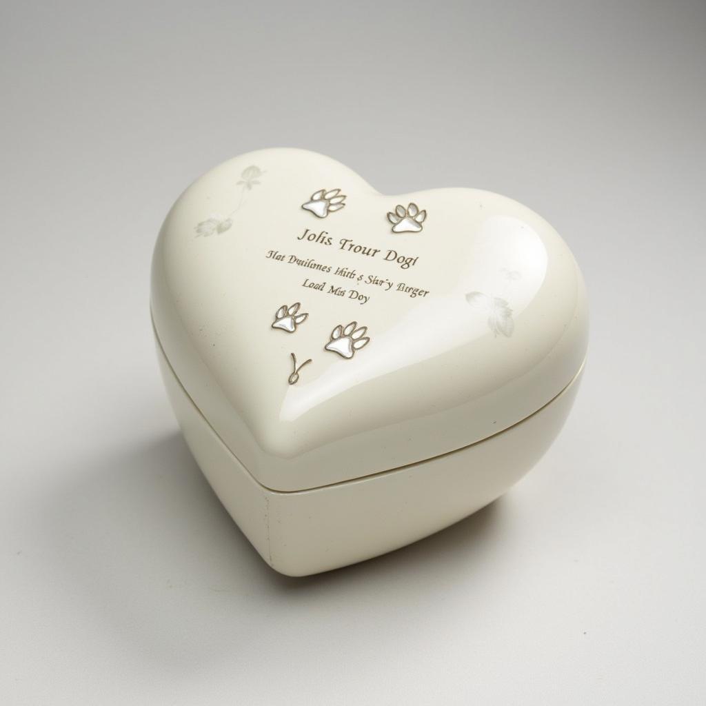 Heart-Shaped Urn for Small Dog Ashes