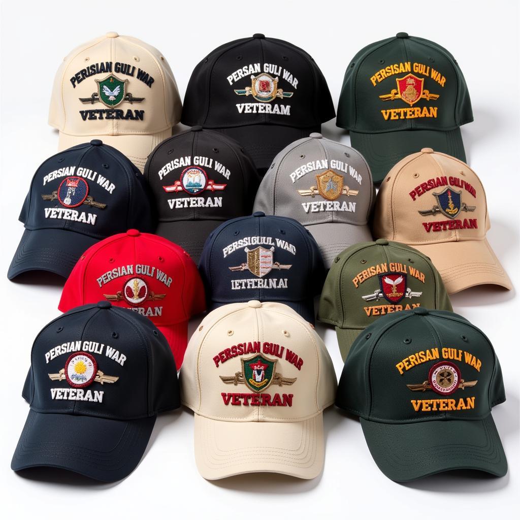 Different styles of Persian Gulf War veteran hats