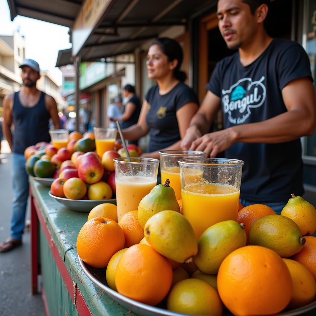 Vendedores de jugos venezolanos