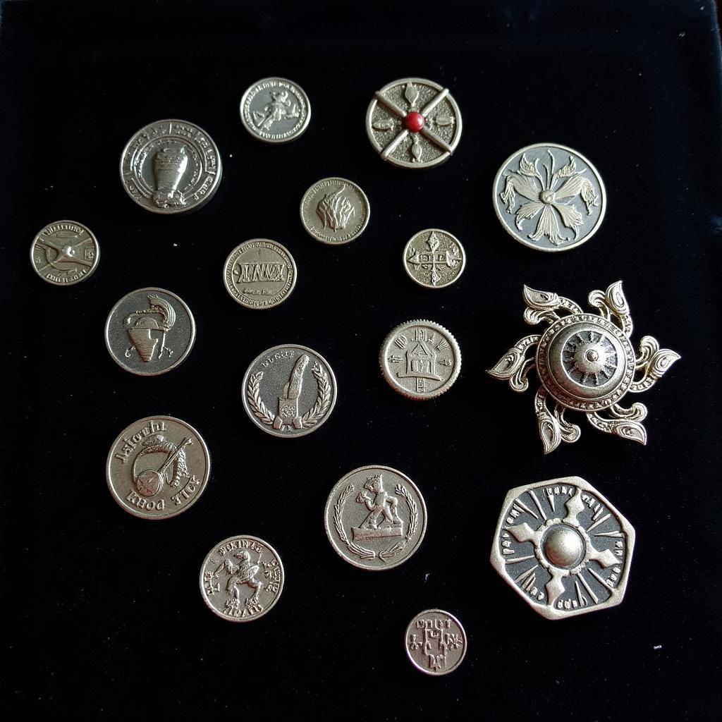 A collection of Viking coins and jewellery