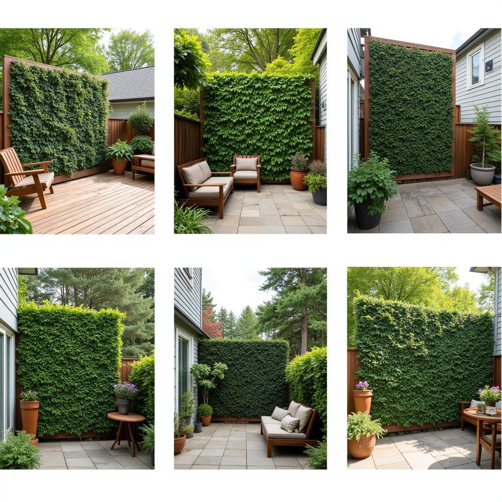 Vine Panels as Outdoor Privacy Screens