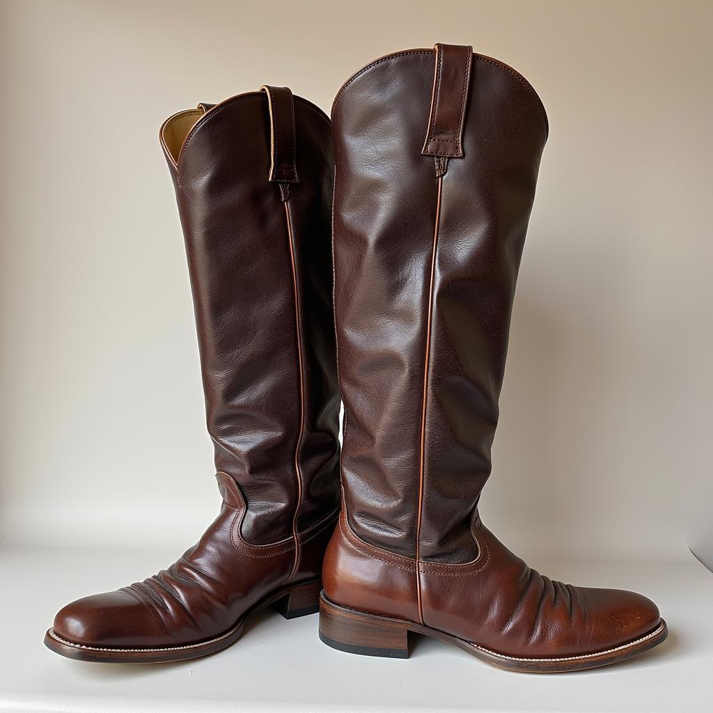 Vintage hippopotamus skin boots