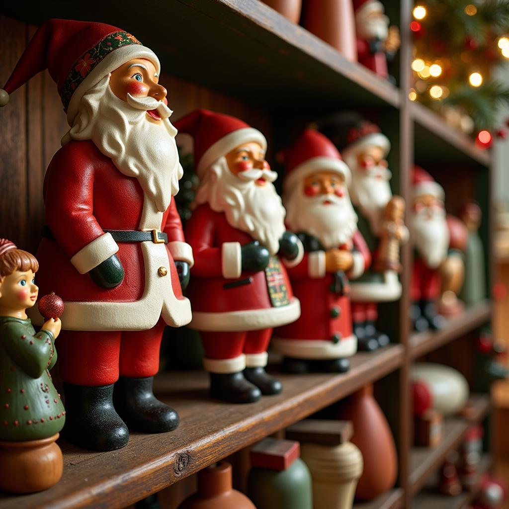 Vintage Santa Figurines Collection